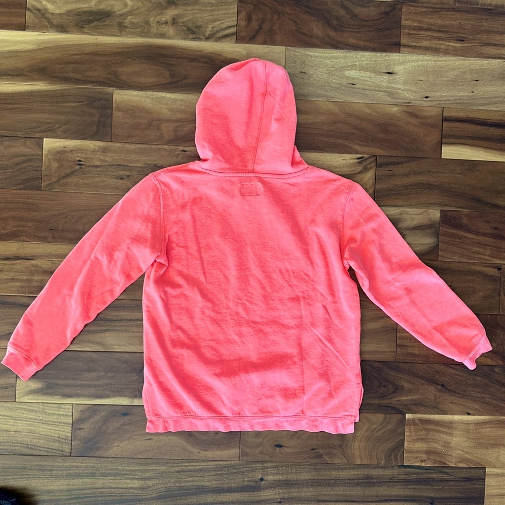 American Eagle Neon Coral Live Your Life Hoodie size Large - Picture 2 of 3